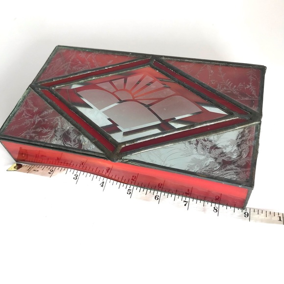 Vintage Stained Glass Jewelry Box - Picture 10 of 13